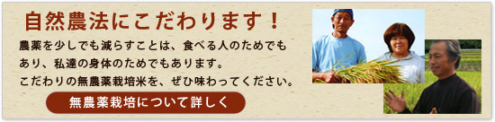 自然農法にこだわります